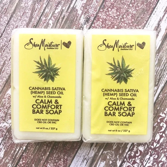 Shea Moisture Sativa Hemp Seed Oil Calm Comfort Bar Soap Size 8 Oz Lot Of 2 - Picture 1 of 6